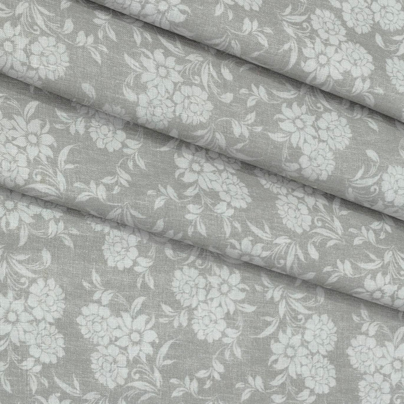 Shirt Fabric ManTire 100% Cotton Premium Linen Look Printed Colour Light Grey