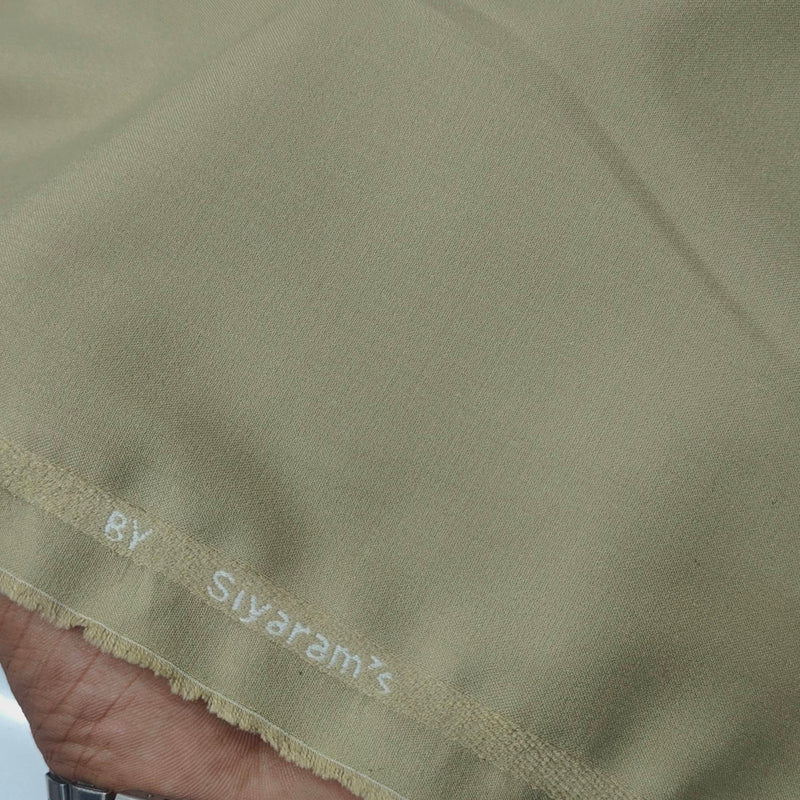 Trouser Fabric Siyaram 4Way Lycra Premium Plain Colour Light Camel Brown