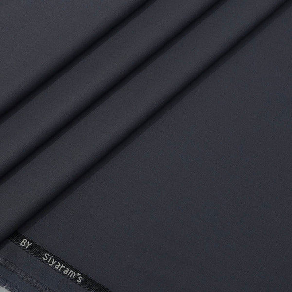 Trouser Fabric Siyaram 4Way Lycra Premium Plain Colour Greyish Blue