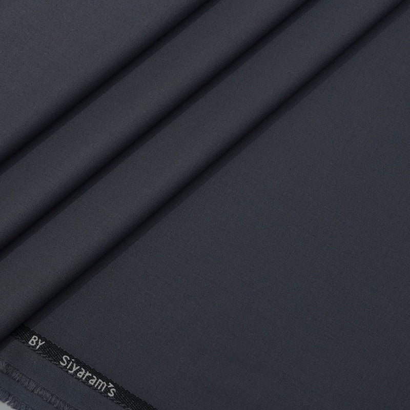 Trouser Fabric Siyaram 4Way Lycra Premium Plain Colour Greyish Blue