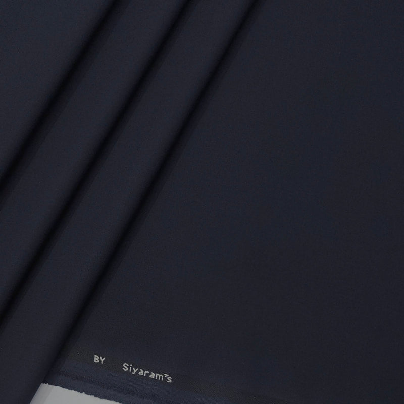 Trouser Fabric Siyaram 4Way Lycra Premium Plain Colour Dark Blue