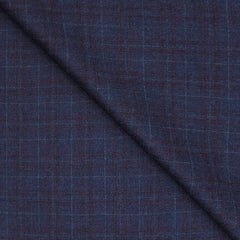 Tweed Blazer Fabric Raymond Super 100s Count 100%Wool Check Colour Cobalt Blue