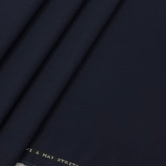 Trouser Fabric Graviera 4Way Lycra Premium Plain Color Dark Blue