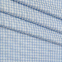 Shirt Fabric Raymond Pure Cotton Check Colour Blue