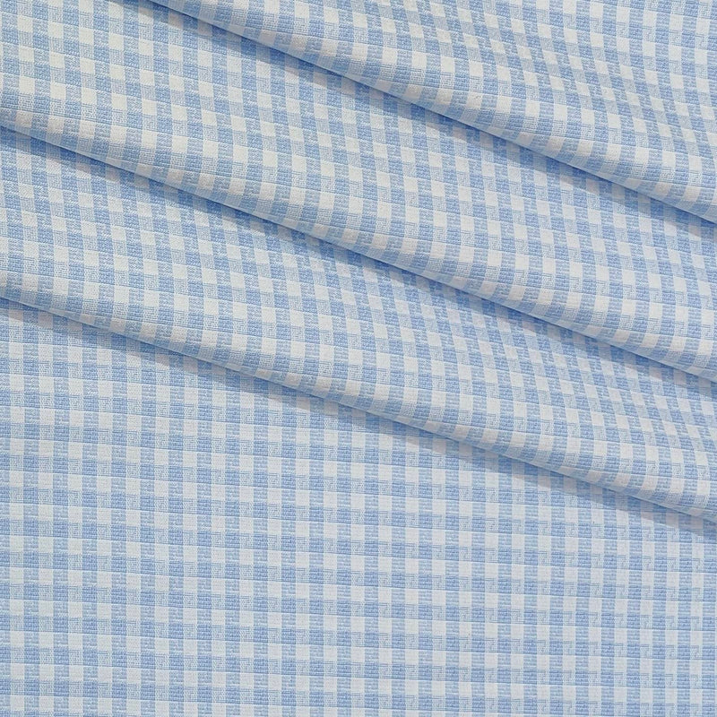 Shirt Fabric Raymond Pure Cotton Check Colour Blue