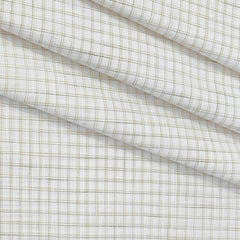 Shirt Fabric Raymond Pure Cotton Check Colour Light Brown N Off White