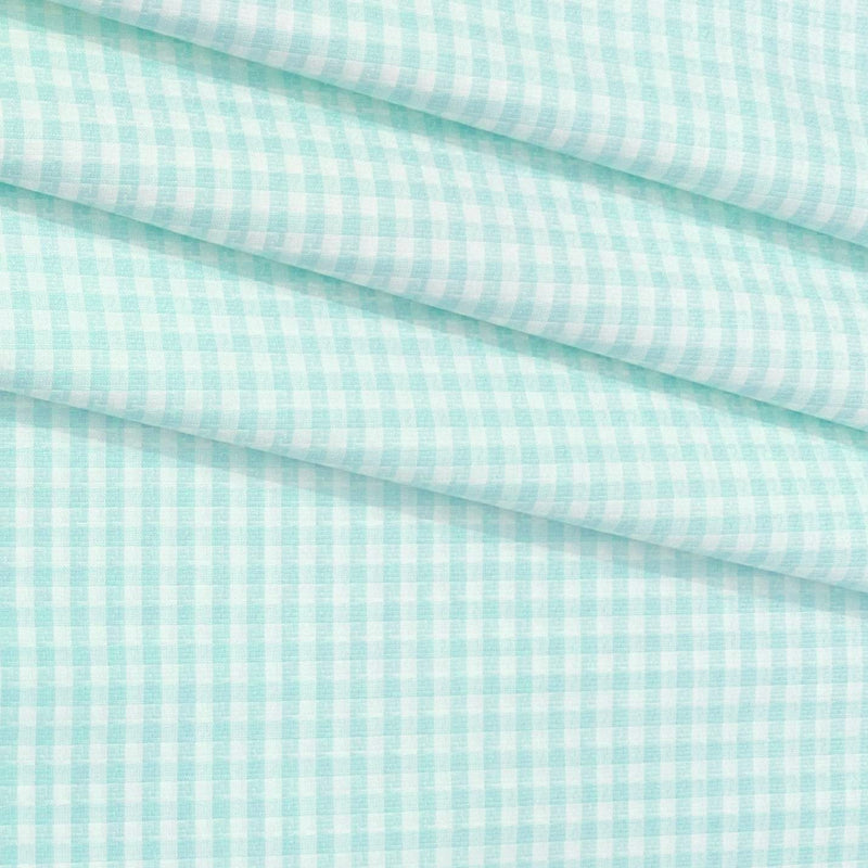 Shirt Fabric Raymond Pure Cotton Check Colour Mint Green