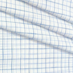 Shirt Fabric Raymond  100% Premium Cotton Check Colour Blue N White