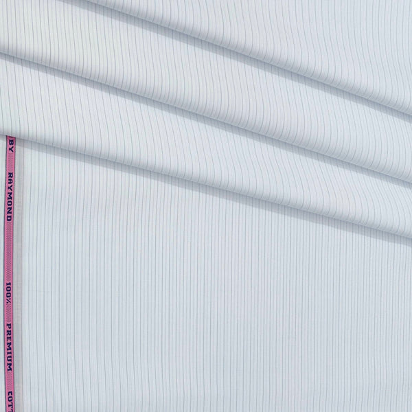 Shirt Fabric Raymond Pure Cotton Lining Colour Blue N White