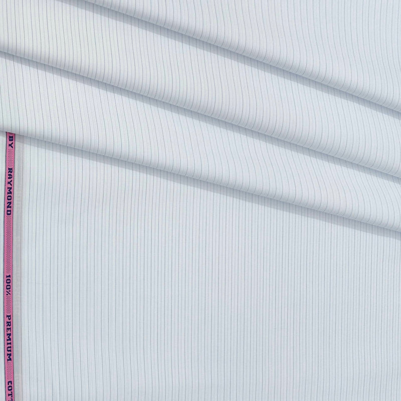 Shirt Fabric Raymond Pure Cotton Lining Colour Blue N White