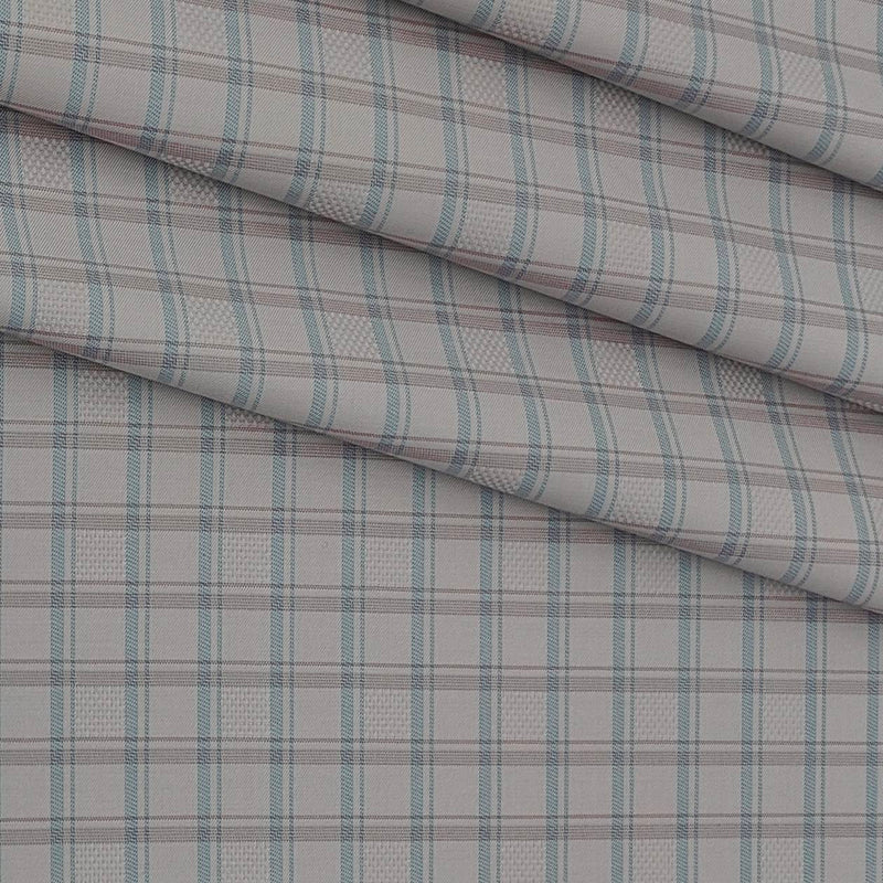 Shirt Fabric Raymond  100% Premium Cotton Check Colour Reddish Brown