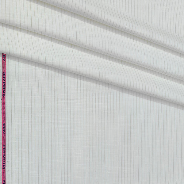 Shirt Fabric Raymond  100% Premium Cotton Lining Colour Brown N Off White