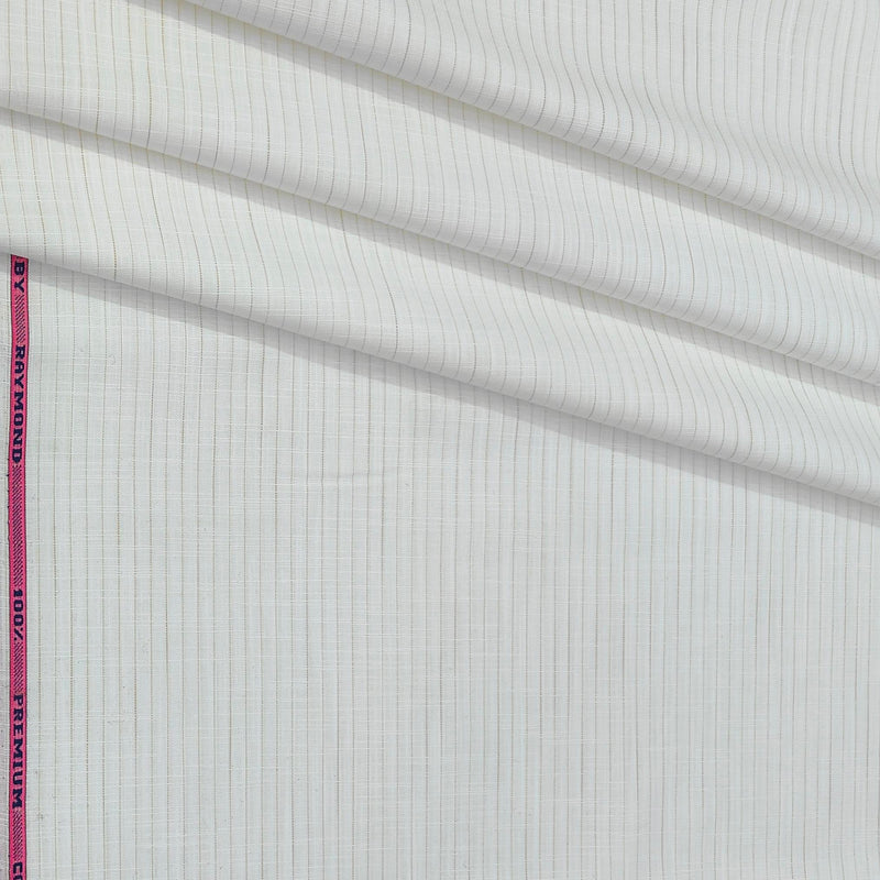Shirt Fabric Raymond  100% Premium Cotton Lining Colour Brown N Off White