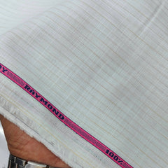 Shirt Fabric Raymond  100% Premium Cotton Lining Colour Brown N Off White