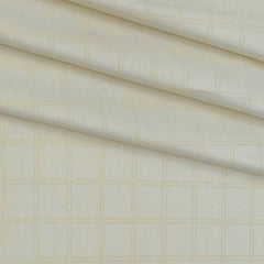 Shirt Fabric Raymond  100% Premium Cotton Check Colour Light Cream