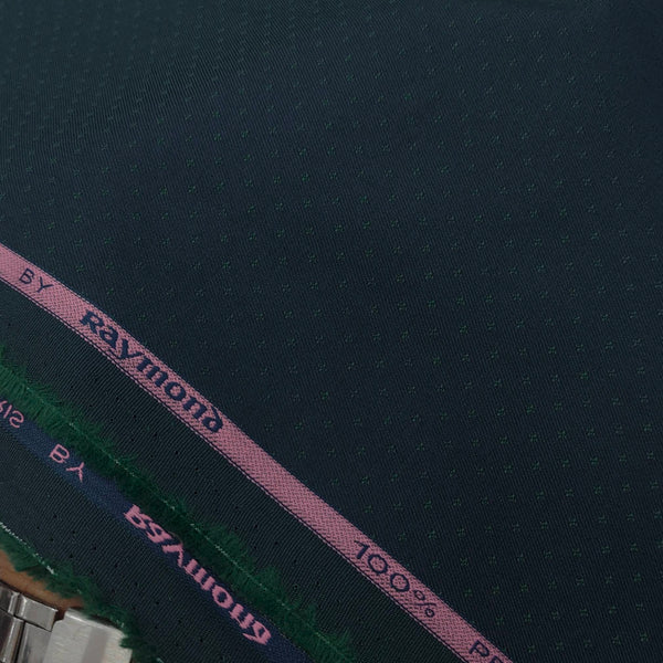 Shirt Fabric Raymond  100% Premium Cotton Dotted Colour Dark Blue N Green