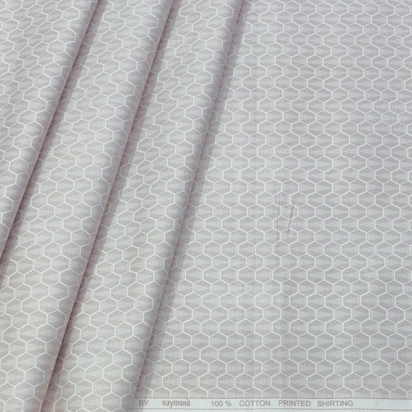 Shirt Fabric Raymond 100% Premium Cotton Printed Colour Pinkish Brown