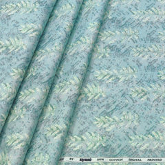 Shirt Fabric Raymond  100% Premium Cotton Digital Print Colour Pistachio Green