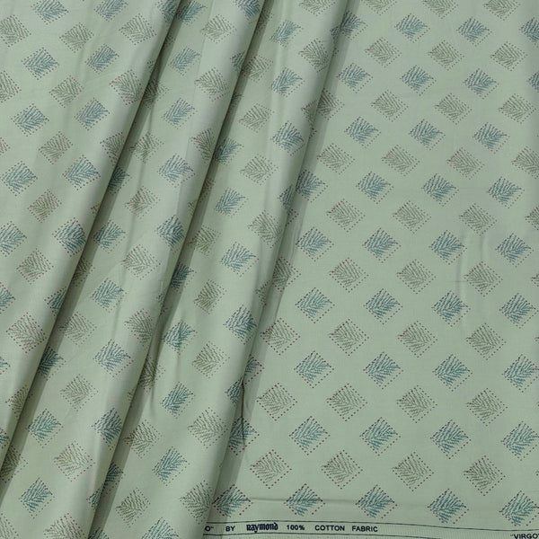 Shirt Fabric Raymond  100% Premium Cotton Printed Colour Gin Green