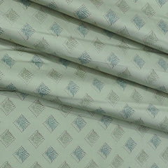 Shirt Fabric Raymond  100% Premium Cotton Printed Colour Gin Green