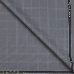 Trouser Fabric Raymond Poly Viscose Check Colour Light Lavender Blue