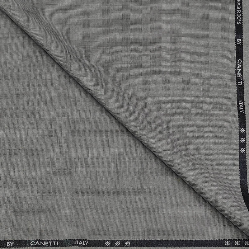 Trouser Fabric Canetti Italy Luxury TR Check Colour Brownish Grey
