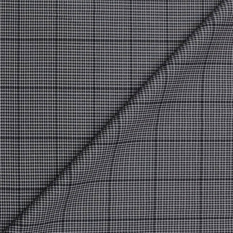 Trouser Fabric Canetti Italy Luxury TR Zig Zag Colour Black N Greyish