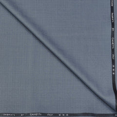 Trouser Fbric Canetti Italy Luxury TR Mix Check Colour Light Blue