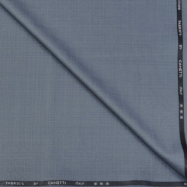 Trouser Fbric Canetti Italy Luxury TR Mix Check Colour Light Blue