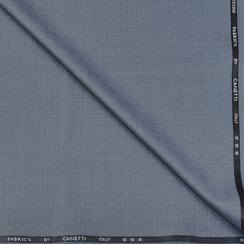 Trouser Fbric Canetti Italy Luxury TR Mix Check Colour Light Blue