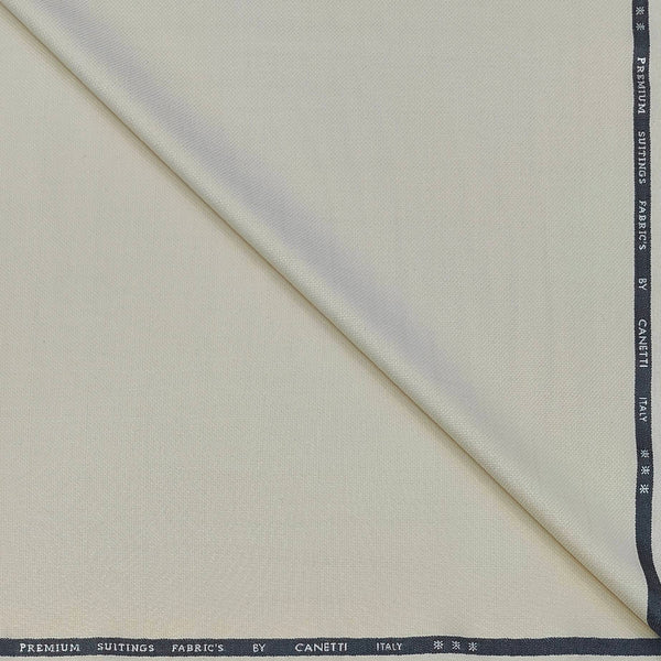 Trouser Fabric Canetti Italy Luxury TR Textured Colour Cream