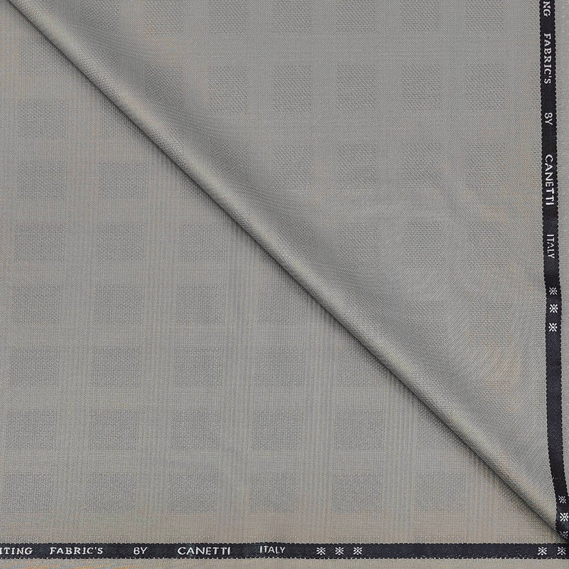 Trouser Fabric Canetti Italy Luxury TR Broad Check Colour Biscuit Brown