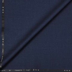Trouser Fabric Canetti Italy Luxury TR Textured Colour Denim Blue