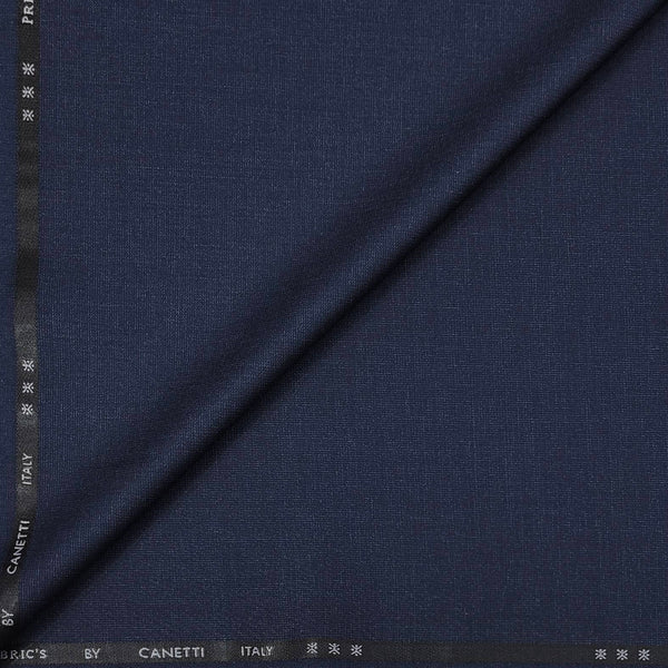 Trouser Fabric Canetti Italy Luxury TR Textured Colour Denim Blue