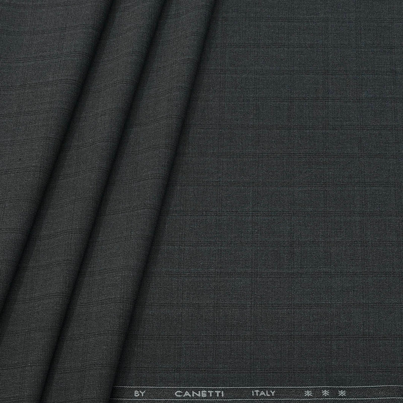 Trouser Fabric Canetti Italy Luxury TR 4Way Lycra Check Colour Nevado Grey