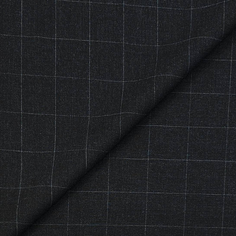 Trouser Fabric Canetti Italy Luxury TR 4Way Lycra Check Colour Steel Grey