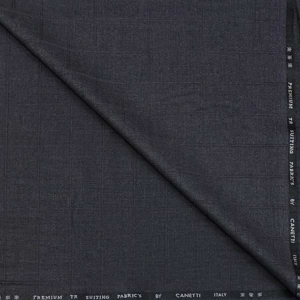 Trouser Fabric Canetti Italy Luxury TR Check Colour Lavender Grey