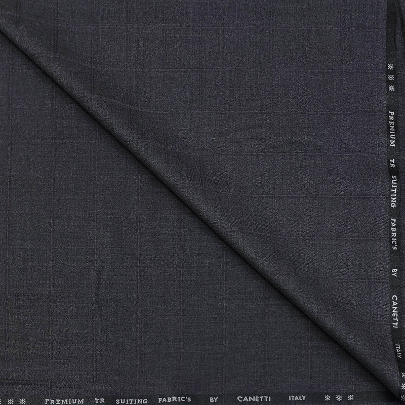 Trouser Fabric Canetti Italy Luxury TR Check Colour Lavender Grey