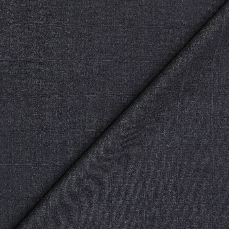 Trouser Fabric Canetti Italy Luxury TR Check Colour Lavender Grey