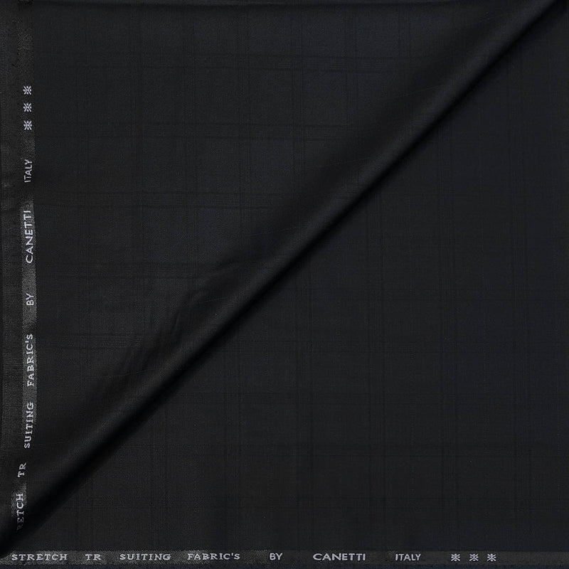 Trouser Fabric Canetti Italy Luxury TR Broad Check Colour Steal Grey