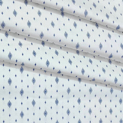 Shirt Fabric Raymond  100% Premium Cotton Printed Colour Blue N White