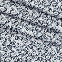 Shirt Fabric Raymond  100% Premium Cotton Printed Colour Black N Light Grey