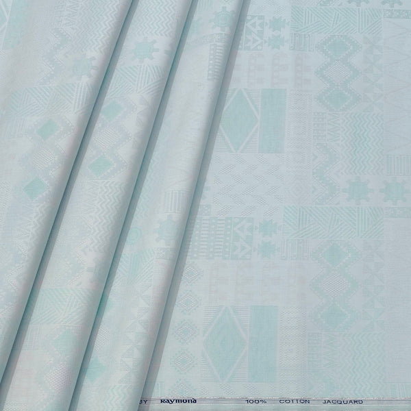 Shirt Fabric Raymond  100% Premium Cotton Printed Colour Pistachio Green