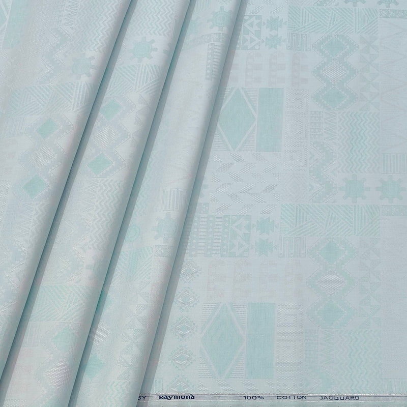 Shirt Fabric Raymond  100% Premium Cotton Printed Colour Pistachio Green