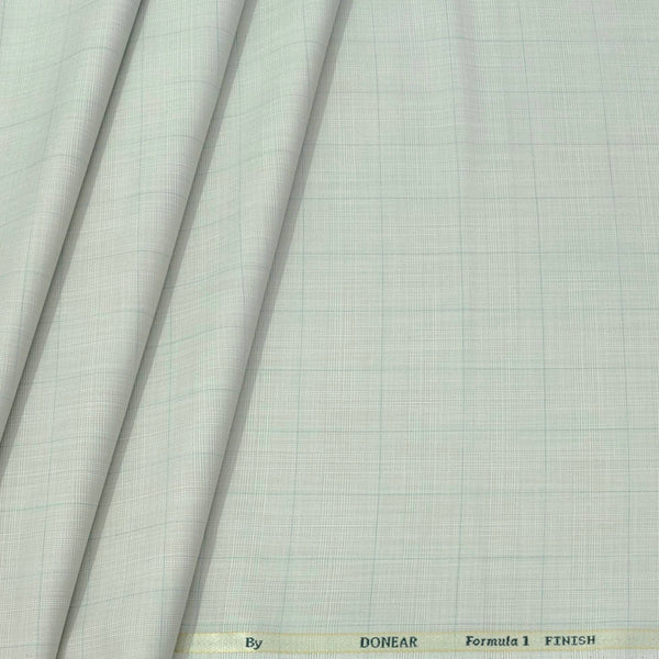 Trouser Fabric Donear Poly Viscose Mild Check Colour Chetwode Green