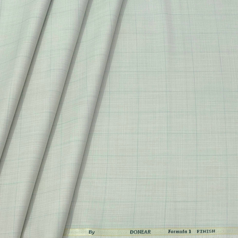 Trouser Fabric Donear Poly Viscose Mild Check Colour Chetwode Green