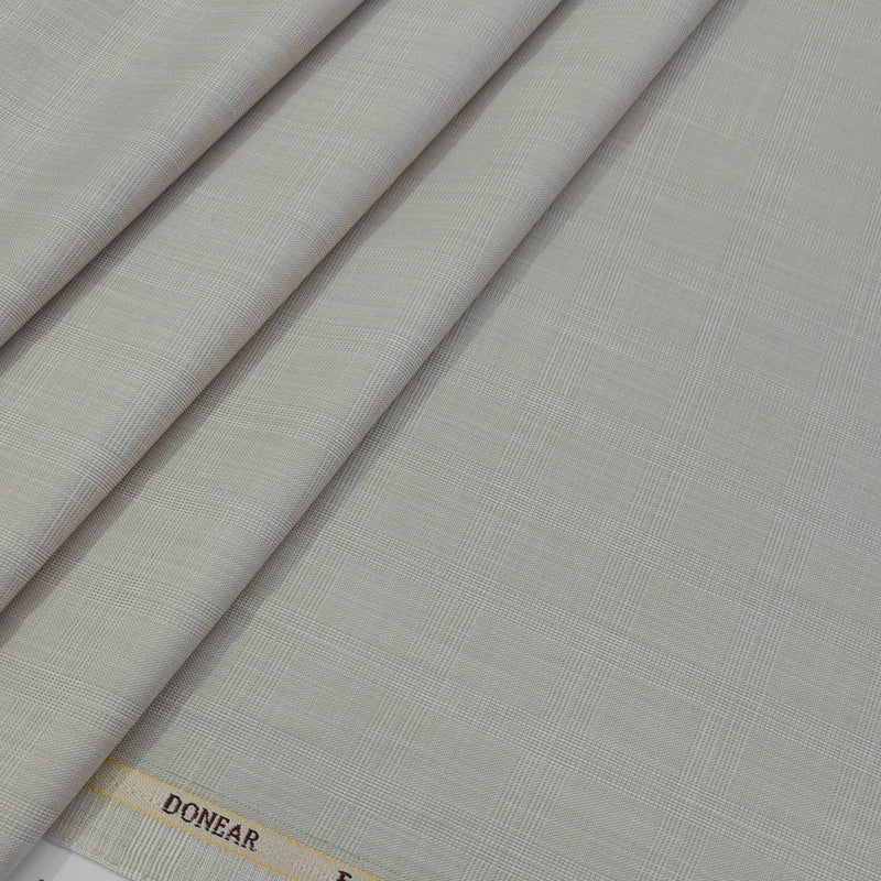 Trouser Fabric Donear Poly Viscose Mild Check Colour Ash Brown