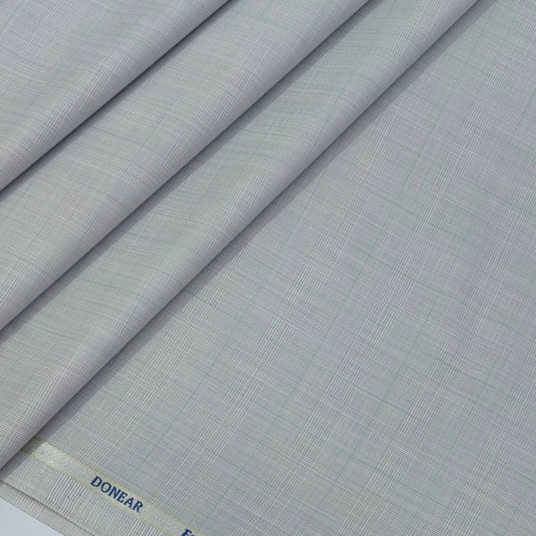 Trouser Fabric Donear Poly Viscose Mild Check Colour Silver