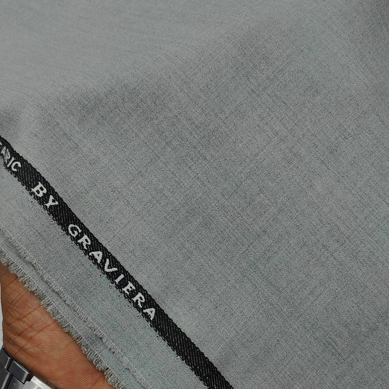 Trouser Fabric Graviera 4Way Lycra Premium Plain Color Grandma Grey