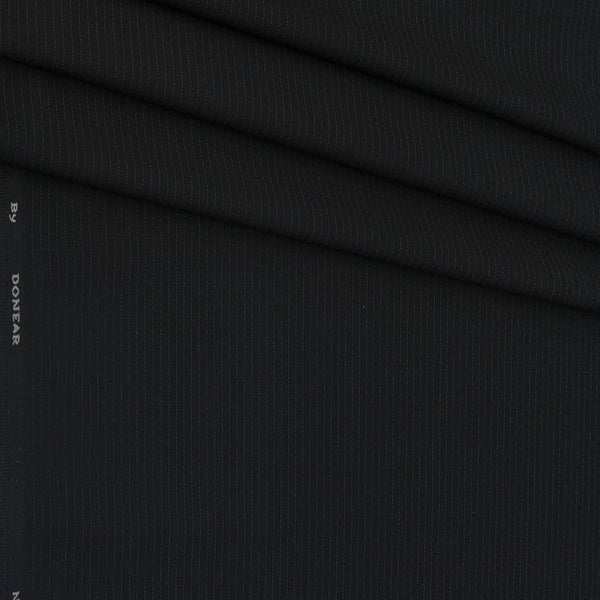 Trouser Fabric Donear 4Way Lycra Premium Pin Lining Colour Crow Black